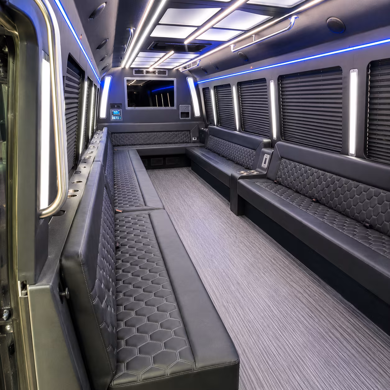 pasadena 40 passenger party bus interior